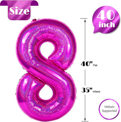 Laser Hot Pink 8 Balloon - Image 5