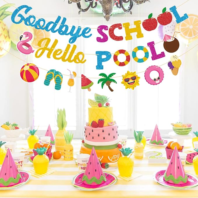 Goodbye School Hello Pool Banner - Image 4