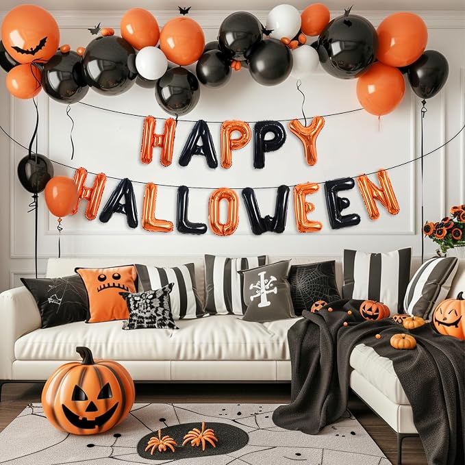 TONIFUL 16 Inch Happy Halloween Balloons Banner - Image 3