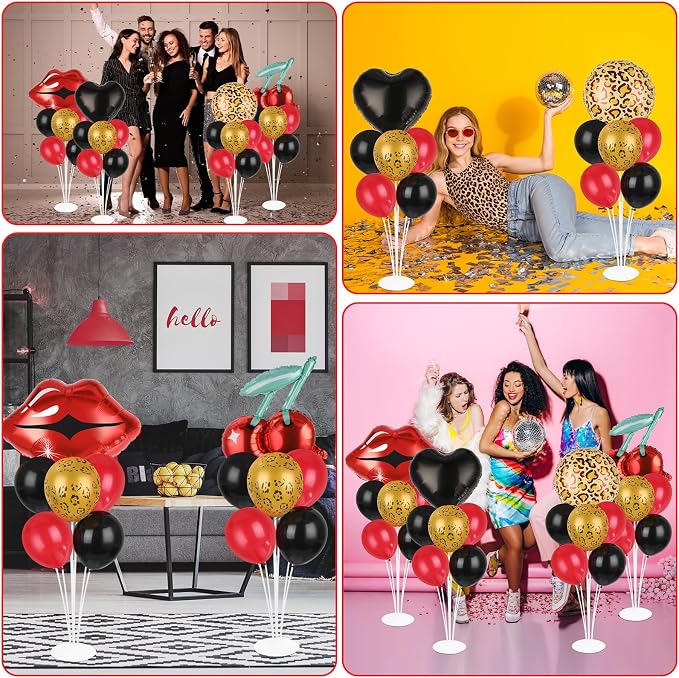 4 Sets Cheetah and Cherry Party Balloons Stand Kit - Image 7