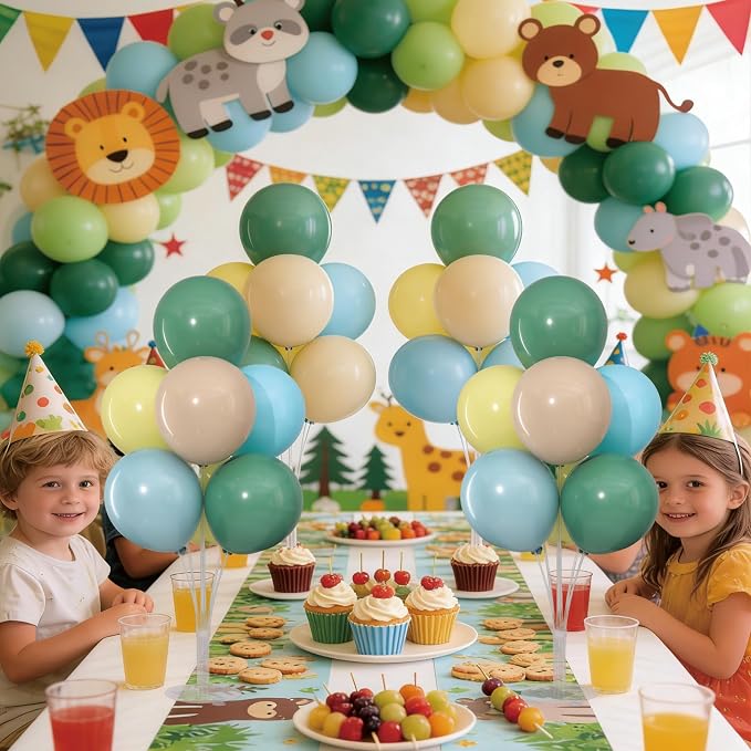 4 Sets Sage Green Dusty Blue Yellow Balloons Stand - Image 5