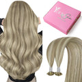 YoungSee U Tip Hair Extensions Real Human Hair Brown K Tip Hair Extensions Light Brown Highlight Blonde Hair Extensions K Tip 24in Ktip Hair Extensions Remy Human Hair for Wedding Hot Fusion 50s/50g