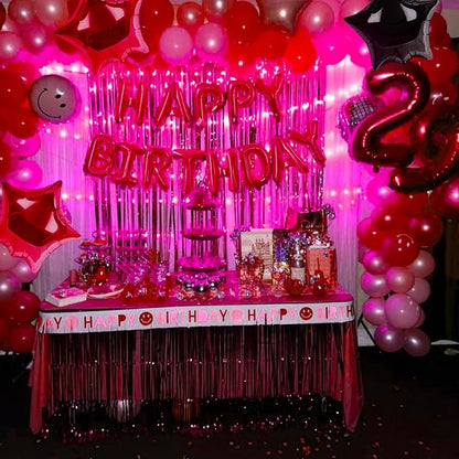 CANREVEL Happy Birthday Banner Decorations + Sign Balloons, - Image 7