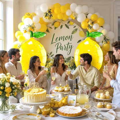 Lemon Foil Balloons 2 Pack 60 Inch 3D Standing Summer Lemonade - Image 8