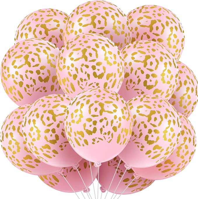 Gejoy 50 Pcs Cheetah Balloons Leopard Print Balloons 12 Inch Spots Latex by Unknown