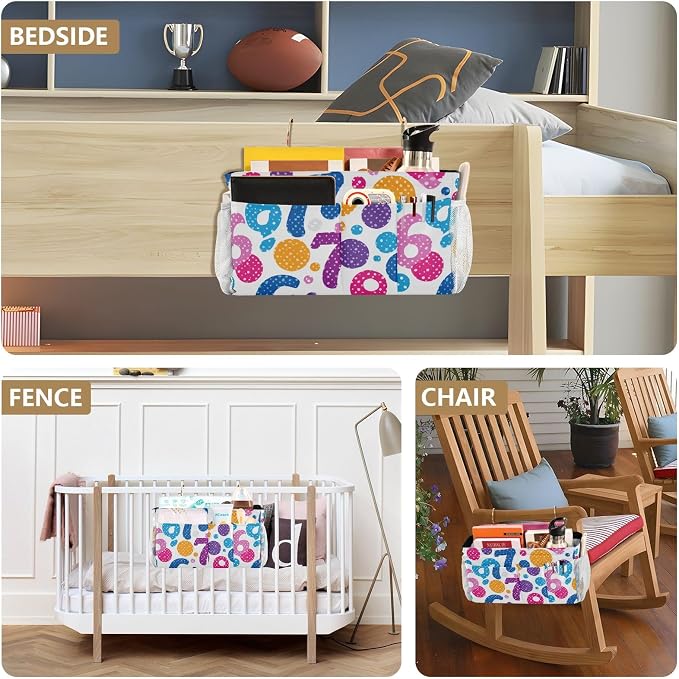 Bedside Caddy Hanging Bunk Bed Caddy Bed Organizer Hanging Pocket - Image 8