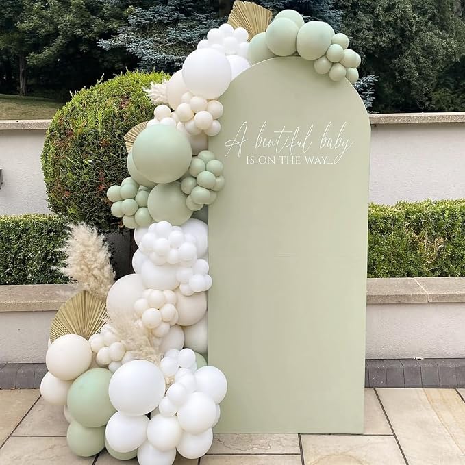 Awenztech 122pcs Sage Green Latex Balloons in 18 12 10 5 inches | Wedding - Image 6