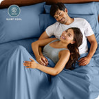 Bare Home Microfiber Pillow Cases - King 20x36 - Cooling Pillowcases - Double Brushed - Easy Care - Envelope Closure (King Pillowcase Set of 2, Coronet Blue)