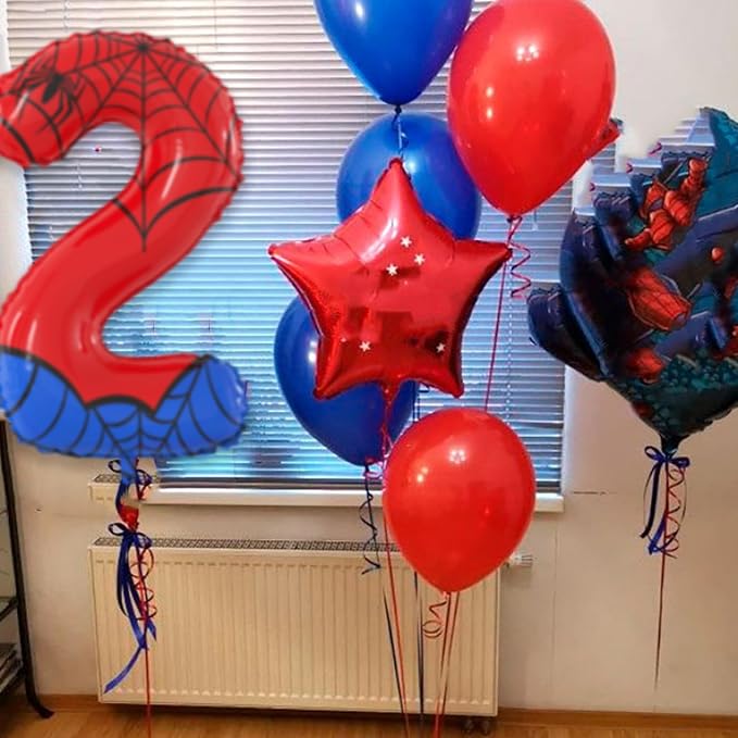 40 Inch Giant Spider Theme Number Foil Balloons Large Number 2 Balloons Kids - Image 3