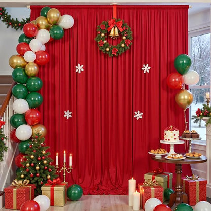 50×12ft Wrinkle Free Red Backdrop Curtain - Image 9