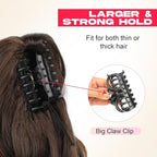 Ponytail Extension - 14" Claw Clip in Ponytail Hair Extensions Natural Soft Synthetic Layered Wavy Pony Tail Hair Pieces for Women - Chocolate Brown