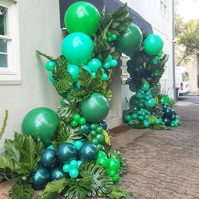 Togvu Green Balloons, 60 Packs 12 Inch Different Shades Dark Emerald Lime - Image 4