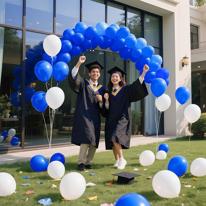 Blue Balloons Blue Party Decorations 30 Pack 18 inch Round Royal Blue Balloons - Image 4