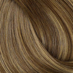 Full Shine Real Hair Extensions Clip in Human Hair Brown Clip in Hair Extensions Brown with Light Brown Balayage Hair Extensions Remy Hair for Women 14 Inch 3 Pcs 60 Grams