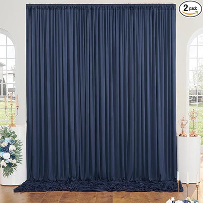 10×14ft Wrinkle Free Navy Blue Backdrop Curtain by ENJOYYOURPARTY