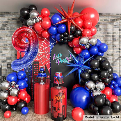40 Inch Spider Number 9 Foil Balloons - Image 5