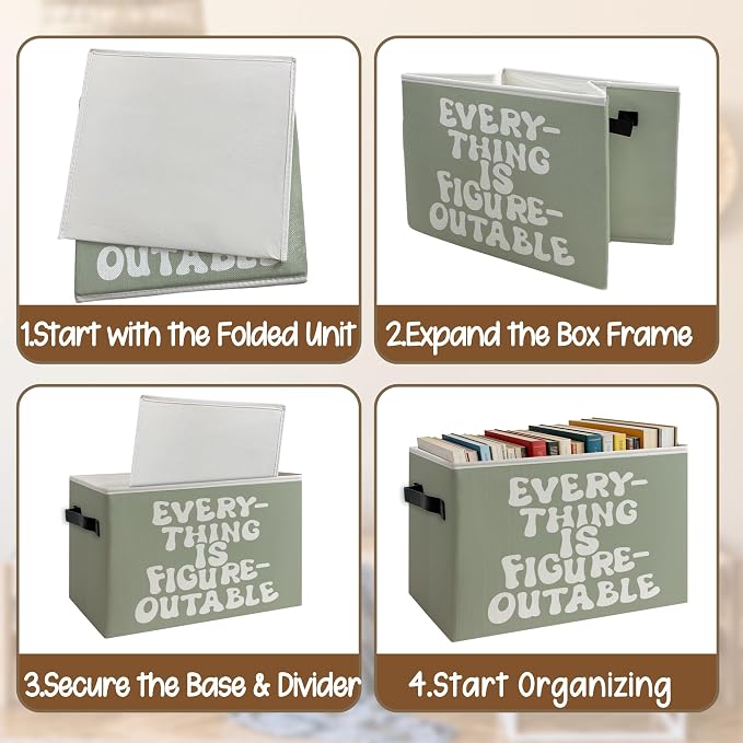 Everything Is Figureoutable Inspirational Storage Basket - Image 4