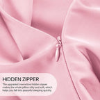 INFIIXSO Silk Pillow Cases 2 Pack Standard Size, Ultra Smooth & Soft Mulberry Silk Pillow Case for Hair and Skin, Breathable Cooling Silk Pillowcase with Hidden Zipper (Pink, 20x26 Inches)