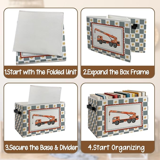 Construction Car Boy Nursery Storage Basket - Image 4