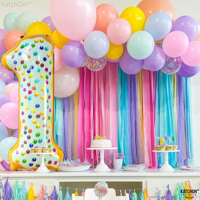 KatchOn Number 1 Donut Balloon 40 Inch Sweet One Birthday Party Decorations | - Image 7