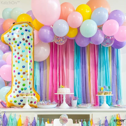 KatchOn Number 1 Donut Balloon 40 Inch Sweet One Birthday Party Decorations | - Image 7