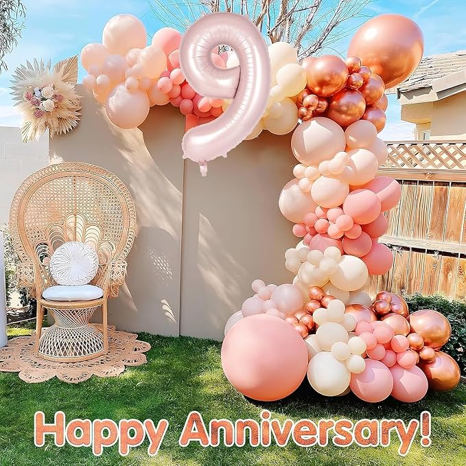 Light Pink Number 19 Balloon, 40 Inch Giant Mylar Number Balloons, Large Foil - Image 6