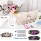 Initial Personalized Hair Dryer Case, Double-Layer Hair Tools Travel Carrying Case for Shark FlexStyle, Dyson Airwrap, and Supersonic Hair Dryer Attachments