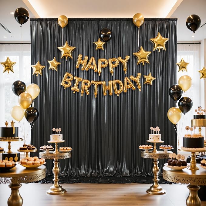 20x10FT Black Sequin Backdrop Curtain - Image 3