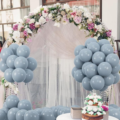 50pcs Dusty Blue Balloons, 12inch Retro Pale Aqua Blue Balloons | Balloons - Image 5