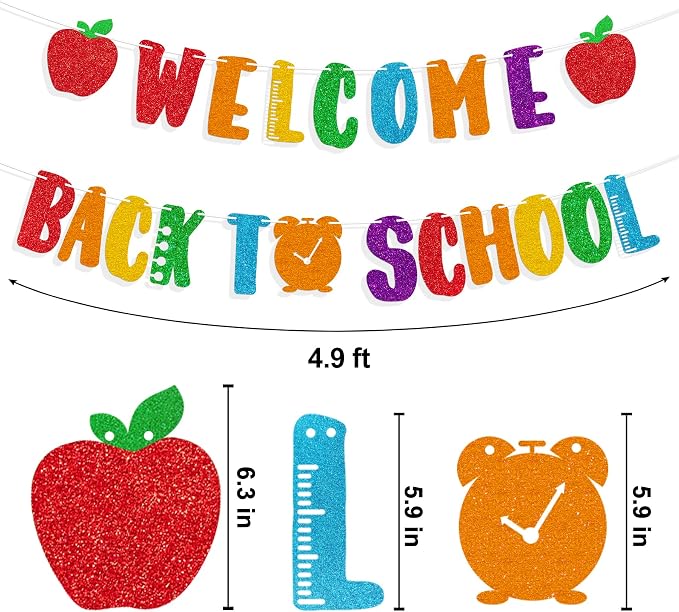 Welcome Back to School Banner for First Day of School Decorations - Image 3