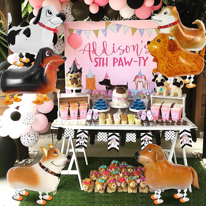 6 Pcs Walking Dogs Balloons, Dog Party Decorations, Walking Animal Balloons Dog - Image 4