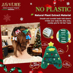 XMAS Original Italian Designed Small Hair Clips for Women, Strong Grip Acetate Hair Claw for Girls, Cute Christmas Tree, Reindeer Hair Accessories With Gift Box