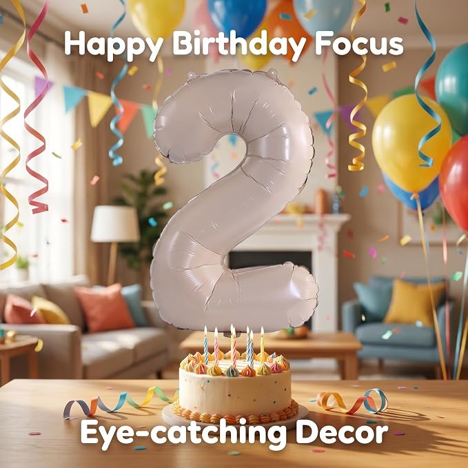 YPSelected 32 Inch Large Foil Helium Number Balloon Birthday Wedding Party 0-9 - Image 3
