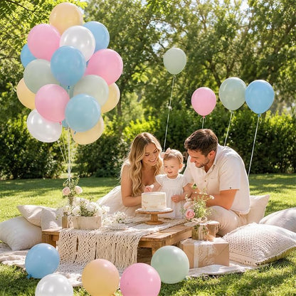 Pink Blue Green Balloons, 12 Inch 50pcs Pastel Light Baby Pink Blue Sage Dusty - Image 5
