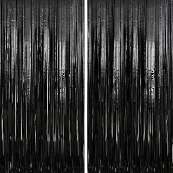Crosize 8 Pack 3.3 x 9.9 ft Foil Fringe Streamer Backdrop, by Crosize