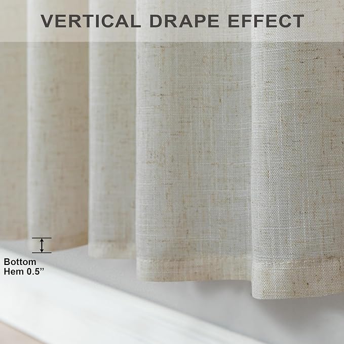 Flax Linen Curtains 38 Inch Width - Image 6