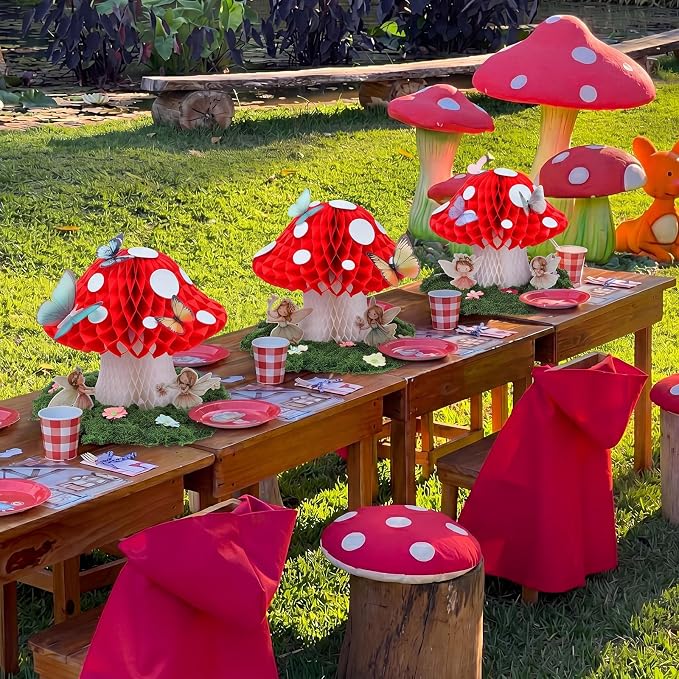 Civaner 6 Sets Enchanted Forest Decoration Fairy Party Decoration Woodland Tea - Image 7