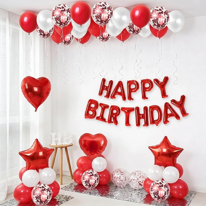 Red Birthday Decorations for Girls - Image 3