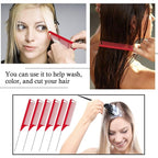 Patelai 30 Pieces Rat Tail Combs Bulk, Hair Teasing Fine Tooth Pintail Combs Braiding Hair Styling Tools with Steel Pin for Stylists Salon Teasing Sectioning Coloring Detangling(Red)