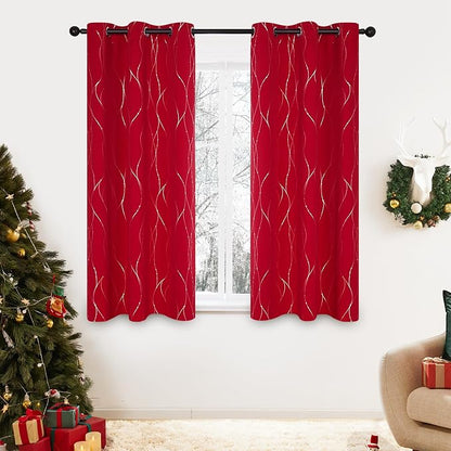 Deconovo Living Room Curtains 54 Inches Long, Thermal Insulated, Room Darkening - Image 8