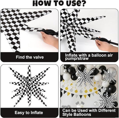 10 Pcs Star Balloons Explosion Balloons Foil Cone Balloon Magic - Image 7