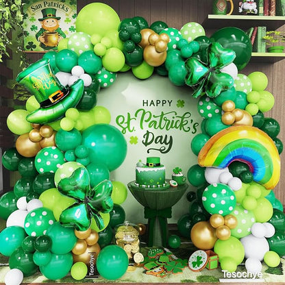 St. Patrick's Day Balloon Garland Arch Kit by Tesochye