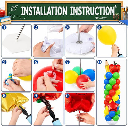 2 Sets 6.6 Ft Back to School Balloon Column Stand Kit - Image 5
