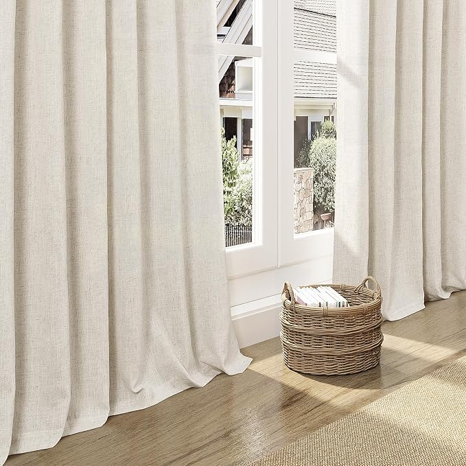 Warm Beige Linen Curtains 72 Inch Length - Image 8