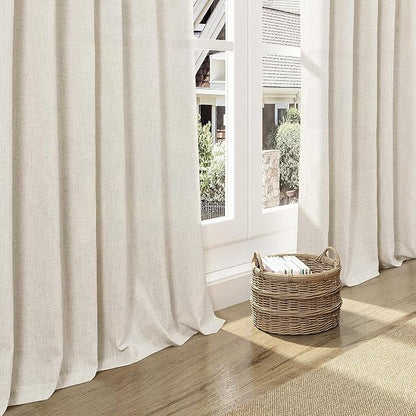 Warm Beige Linen Curtains 72 Inch Length - Image 8