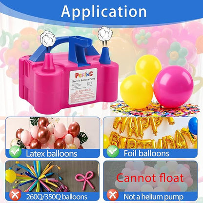 PCFING Balloon Pump Electric, Portable Balloons Inflator Blower Machine - Image 4