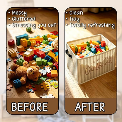 Girl Nursery Foldable Storage Bins Box - Image 6
