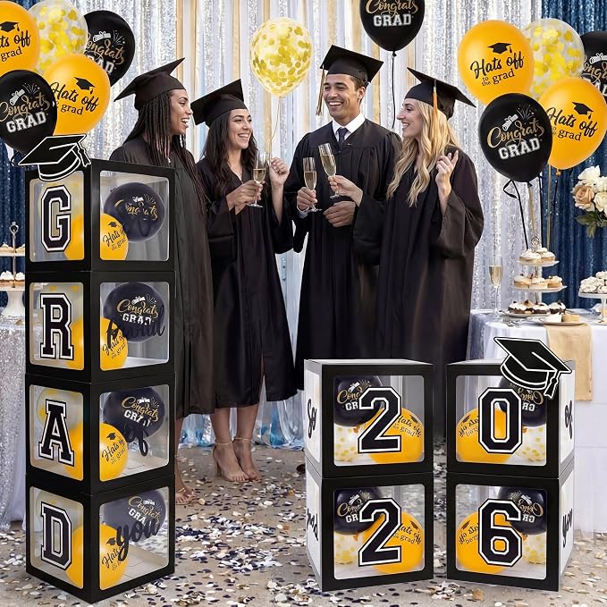 2026 Graduation Decorations 4 Grad Balloon Boxes - Image 6