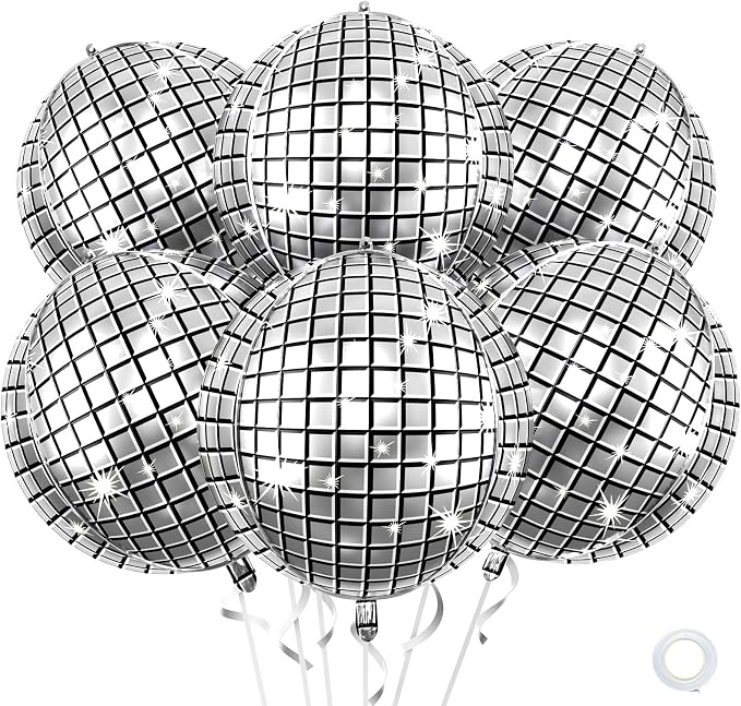 22 Inch Disco Ball Balloons by Saxuxu