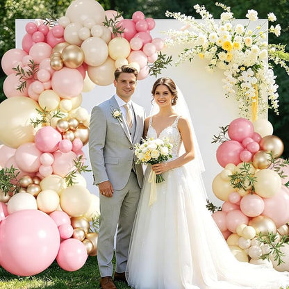 Pink and Yellow Balloon Arch Kit - Image 5